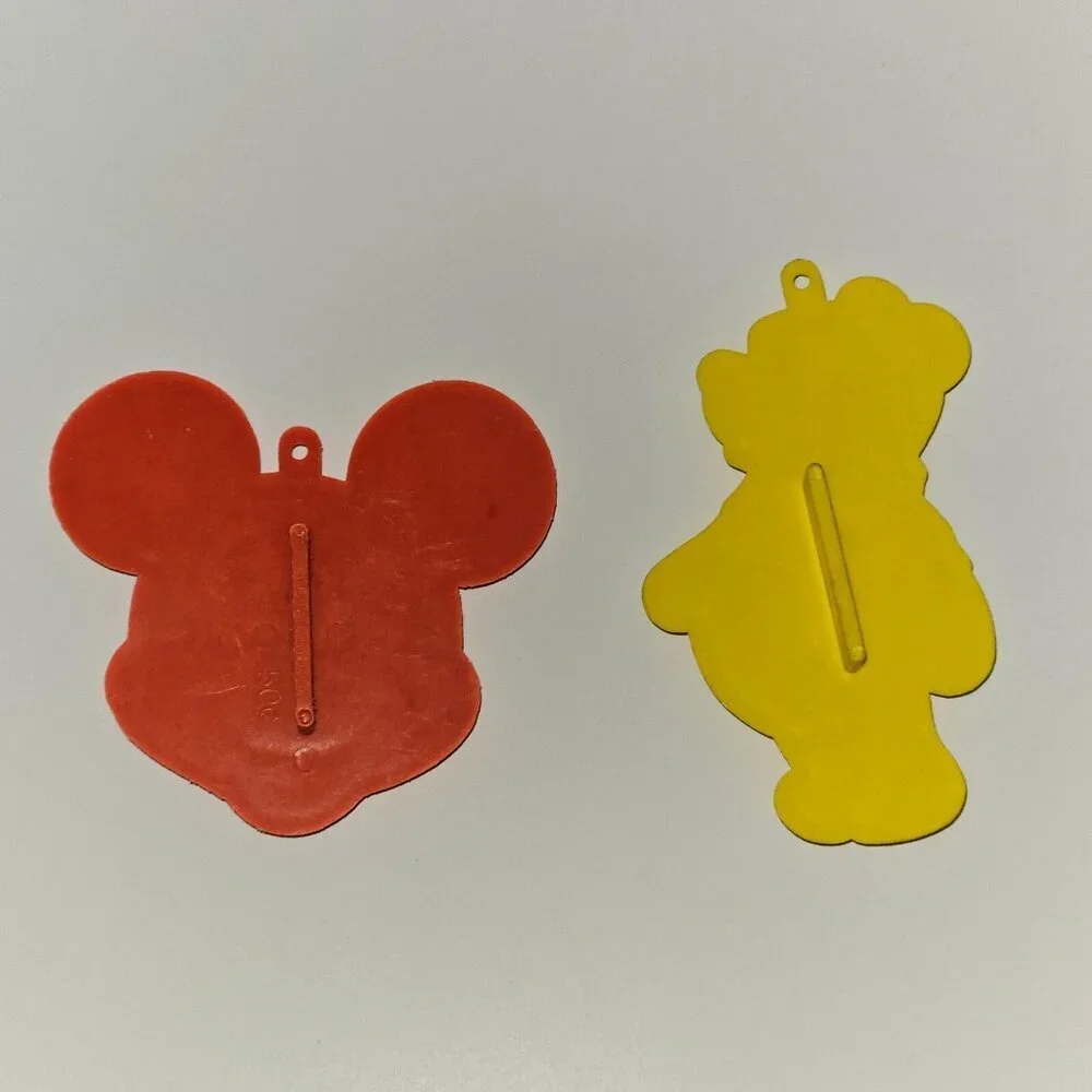 2 VTG Cookie Cutters Lot Disney Hallmark Red Mickey Mouse Yellow Winnie the Pooh